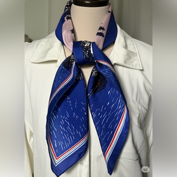 Vintage Skemo Canada Common Loon Acetate Scarf - Designed in Canada Unisex - Picture 4 of 9